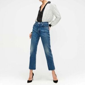 7 FOR ALL MANKIND High Waist Cropped Straight Womens Size 32